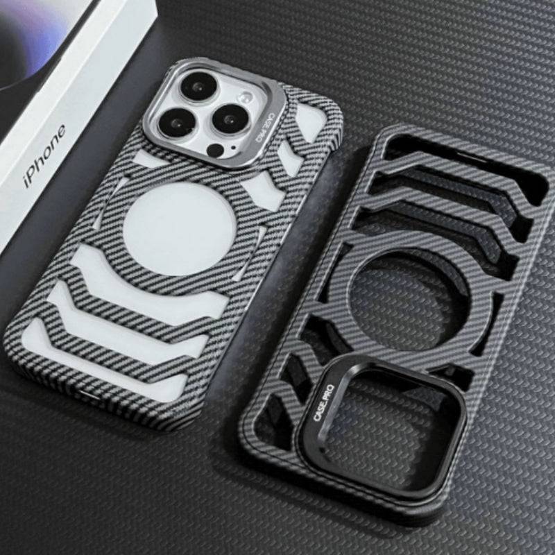 Magnetic Carbon Fiber Frosted iPhone Case