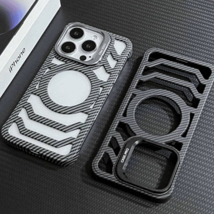 Magnetic Carbon Fiber Frosted iPhone Case