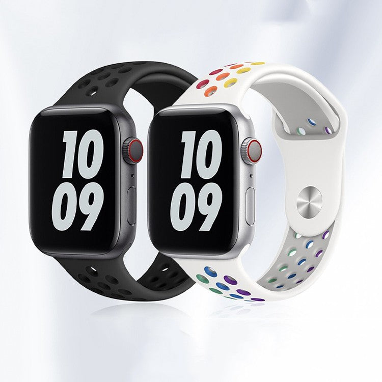 Sports Rainbow Silicone Apple Watch Strap