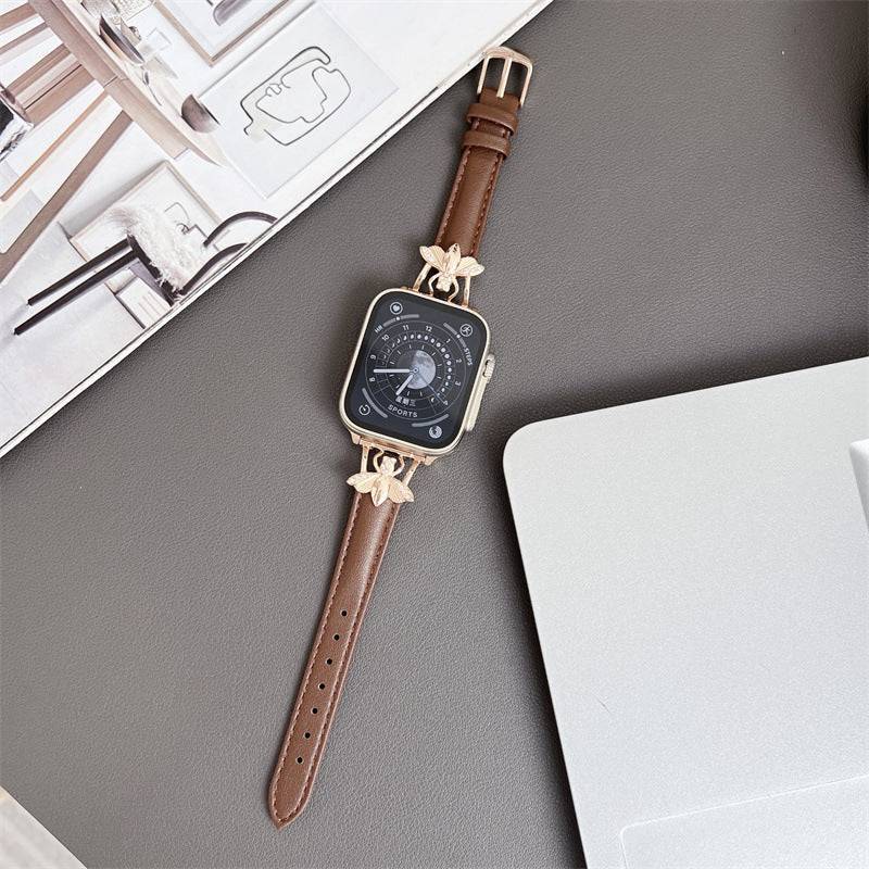 Bee Leather Plain Apple Watch Strap