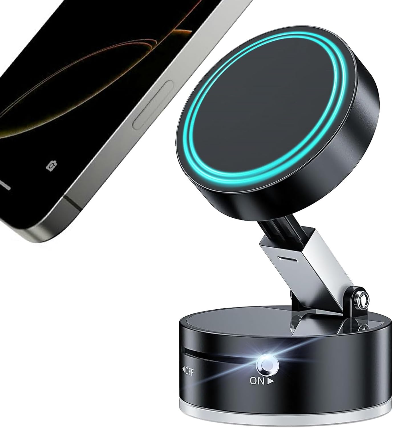 Foldable Magnetic Vacuum Phone Holder