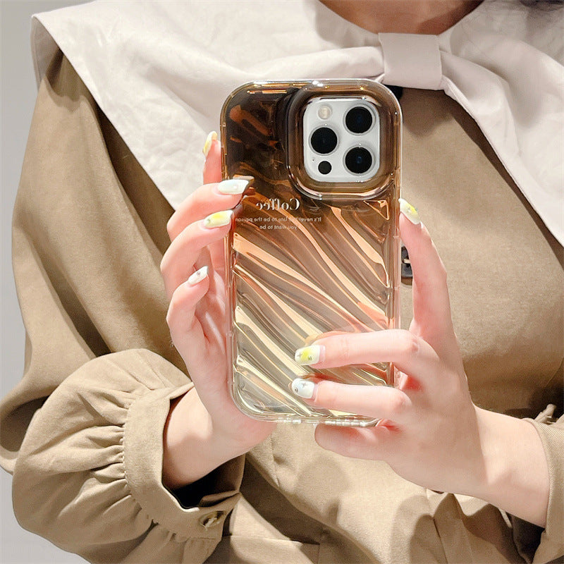 Double Inside Twill Water Ripple Pattern Apple iPhone Case