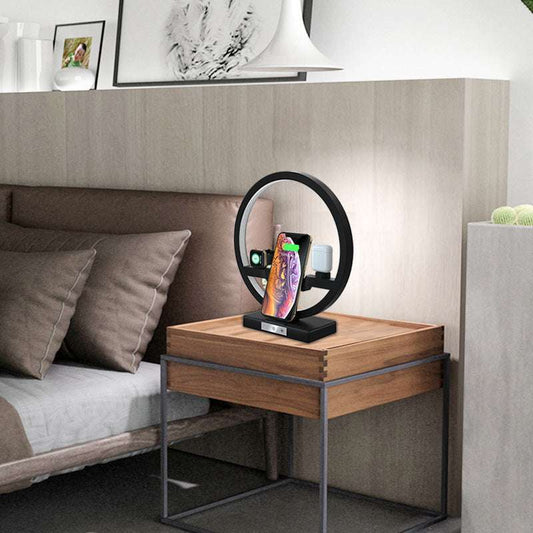 4-in-1 Bedside Lamp Wireless Charger