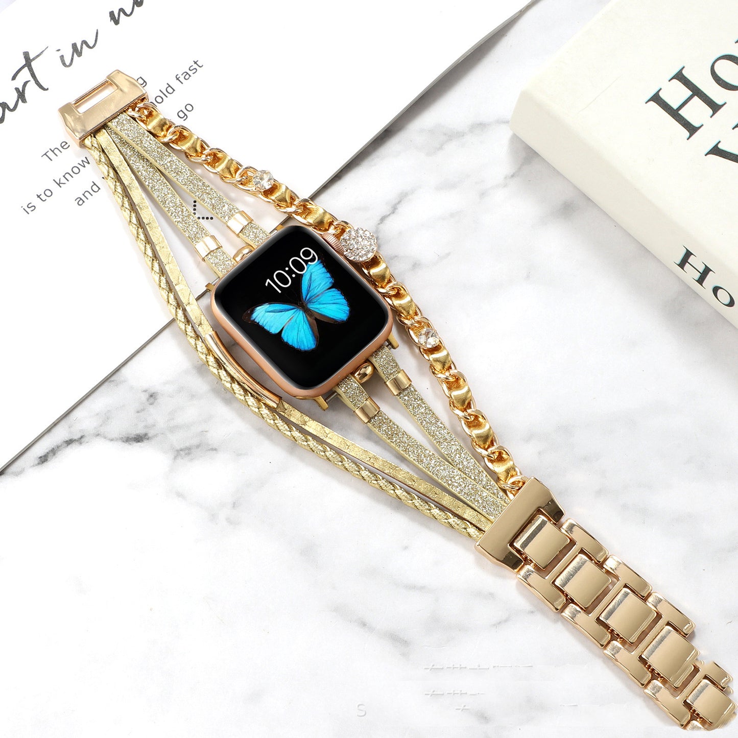 CASYFiE Leather Woven Apple Watch Strap