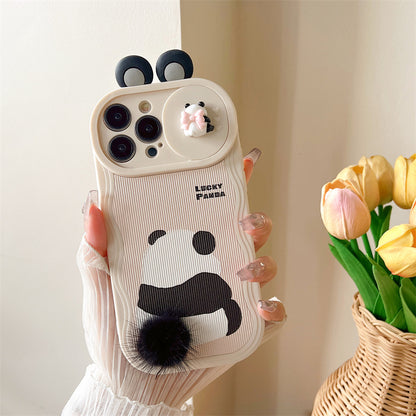 Cute Furry Panda Apple iPhone Case