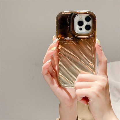 Double Inside Twill Water Ripple Pattern Apple iPhone Case