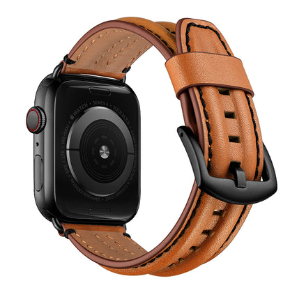 Double Keel Leather Apple Watch Strap