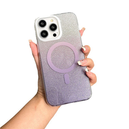 Glitter Gradient Drop-resistant Transparent Apple iPhone Case