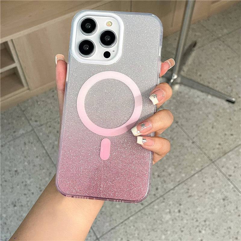 Glitter Gradient Drop-resistant Transparent Apple iPhone Case