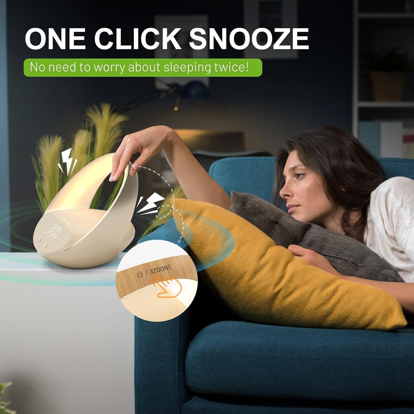Wake-Up Light with Wireless Charger & Speaker