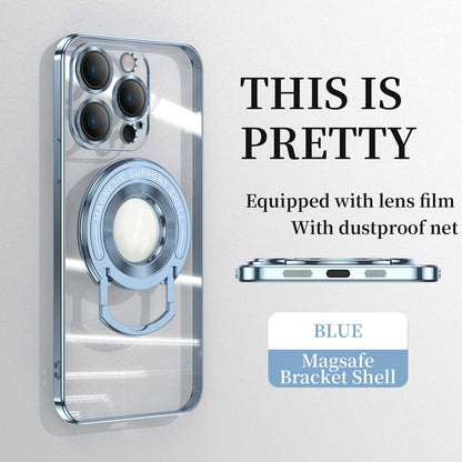 Electroplated Magnetic One Piece Bracket iPhone Case