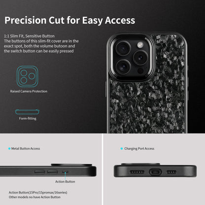 Premium Forged Carbon Fibre Metal Frame Apple iPhone Case