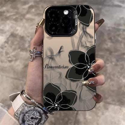 Flower Pattern Drop-Resistant Apple iPhone Case