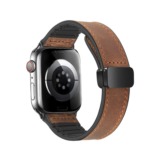 Genuine Leather Magnetic Apple Watch Strap
