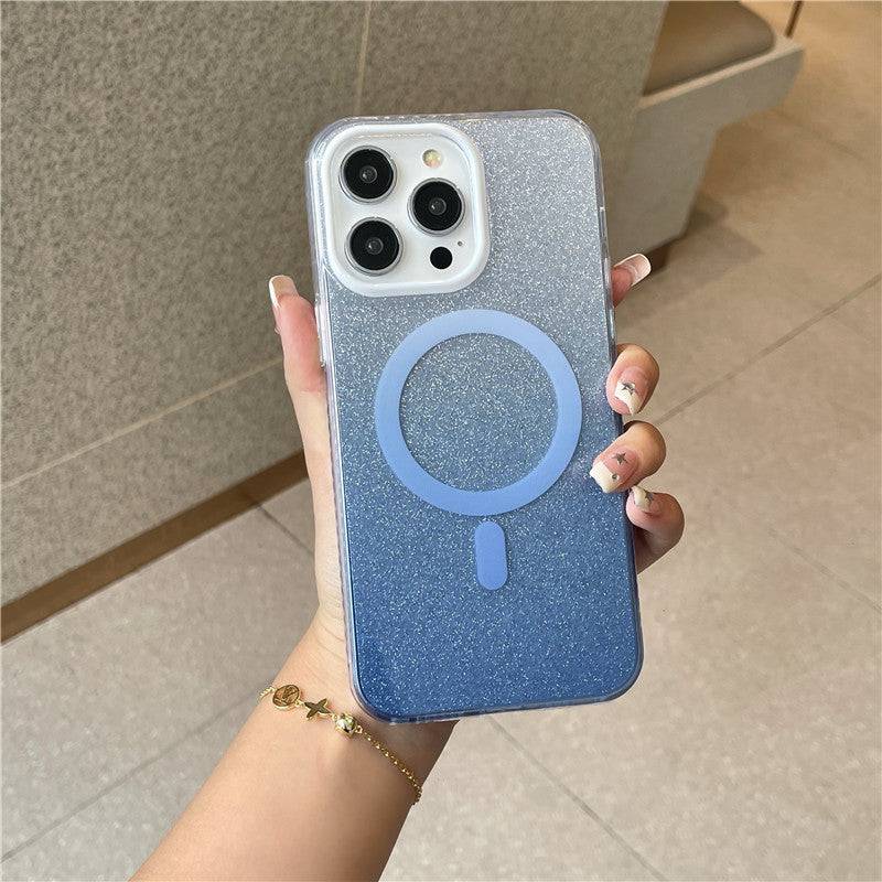 Glitter Gradient Drop-resistant Transparent Apple iPhone Case