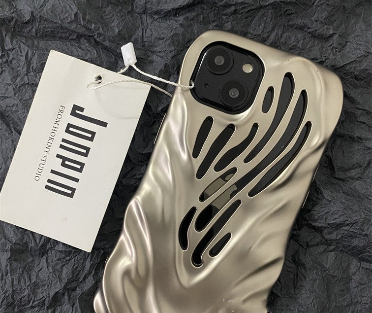 Titanium Gray Wind Hollowed Apple iPhone Case