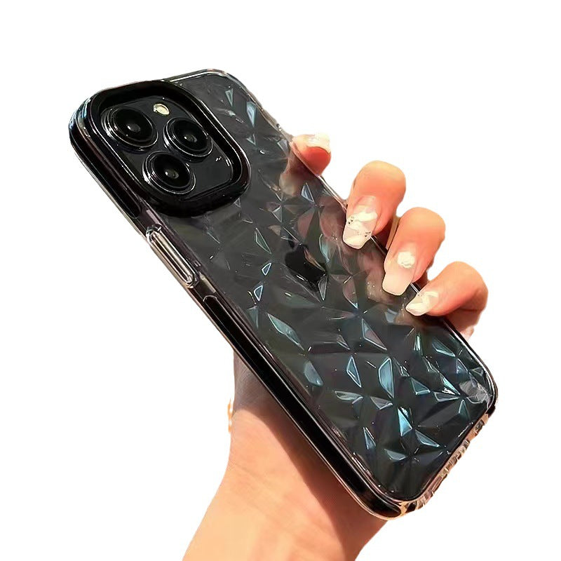 Diamond Shell Pattern Transparent Apple iPhone Case