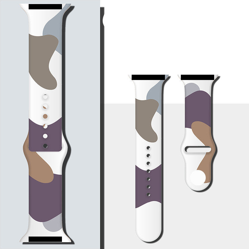 Printed Silicone Apple Watch Strap