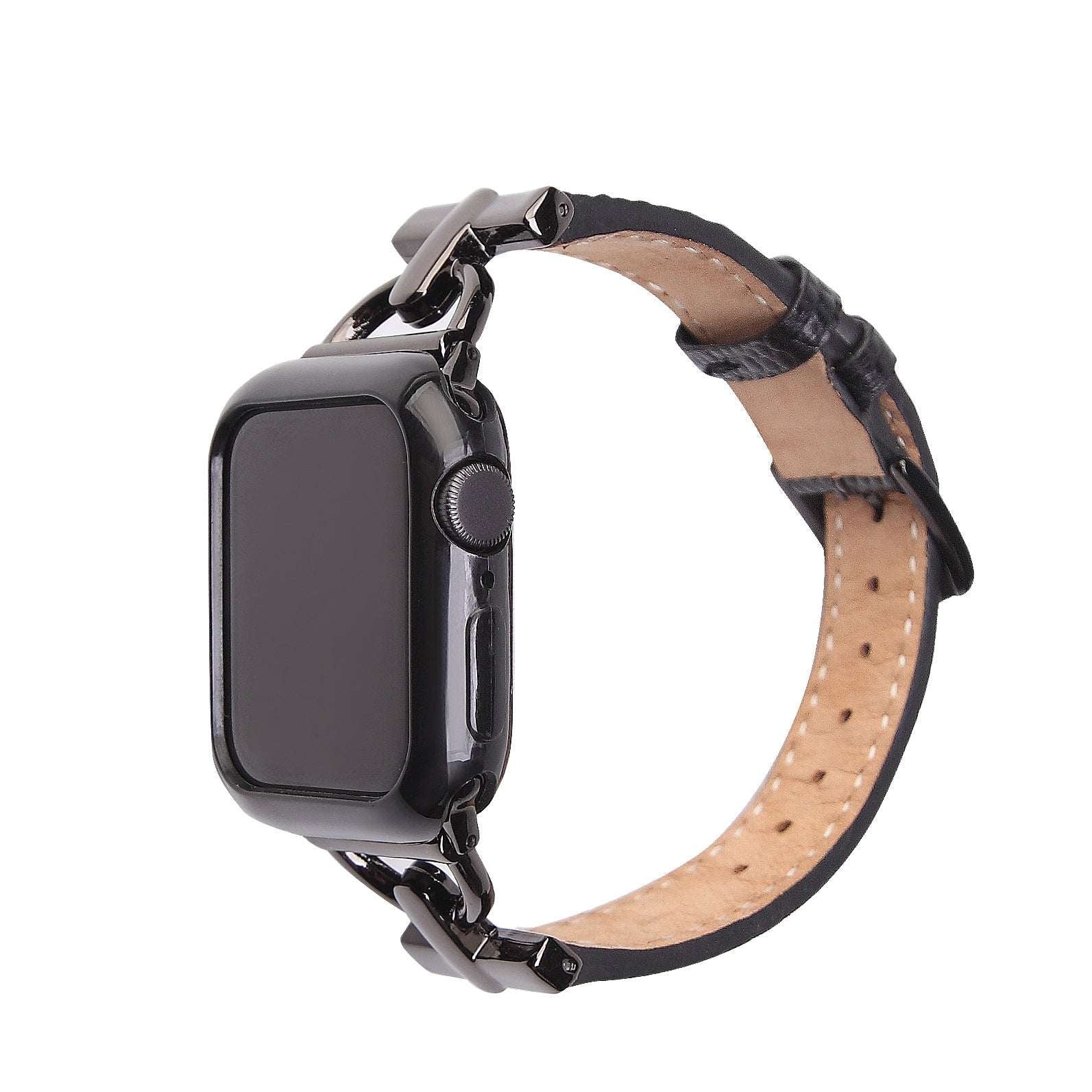 CASYFiE Metal & Leather Apple Watch Strap
