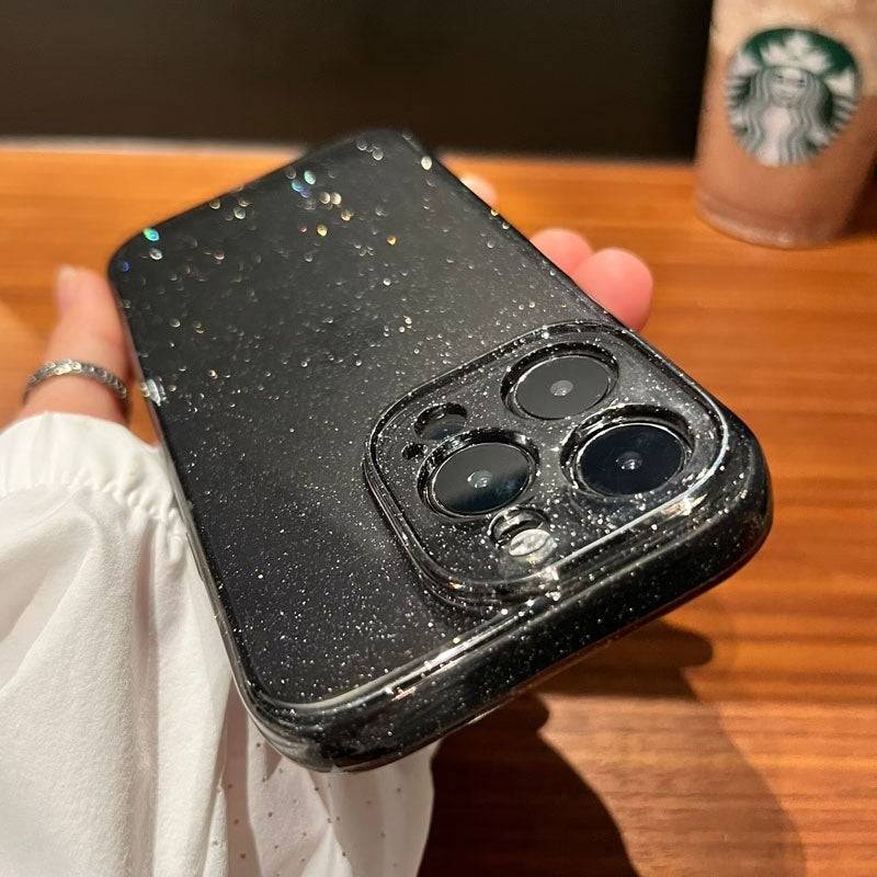 Transparent Glitter Apple iPhone Case