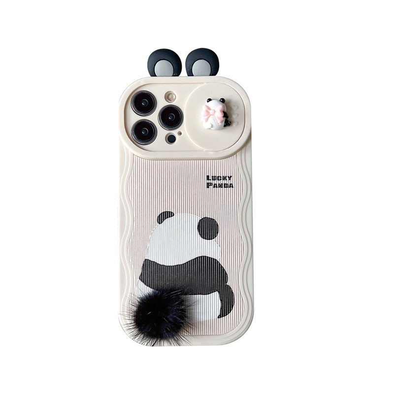 Cute Furry Panda Apple iPhone Case