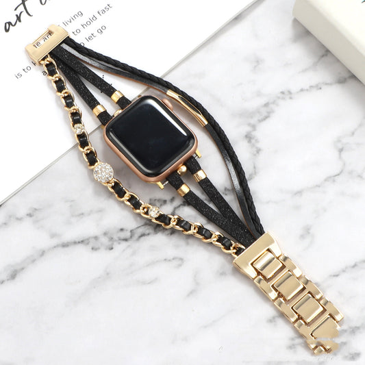 Leather Woven Apple Watch Strap