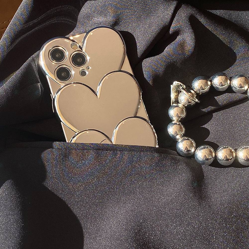 3 Dimensional Soft Shell Electroplating Love iPhone Case