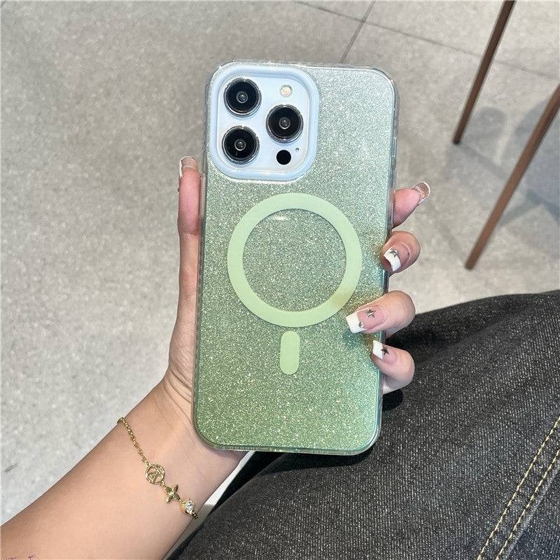 Glitter Gradient Drop-resistant Transparent Apple iPhone Case