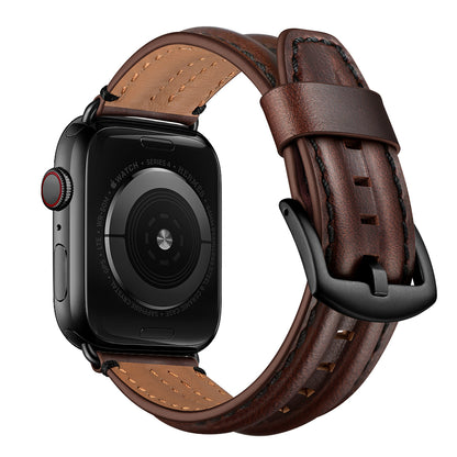 Double Keel Leather Apple Watch Strap