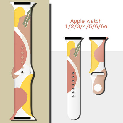 Printed Silicone Apple Watch Strap