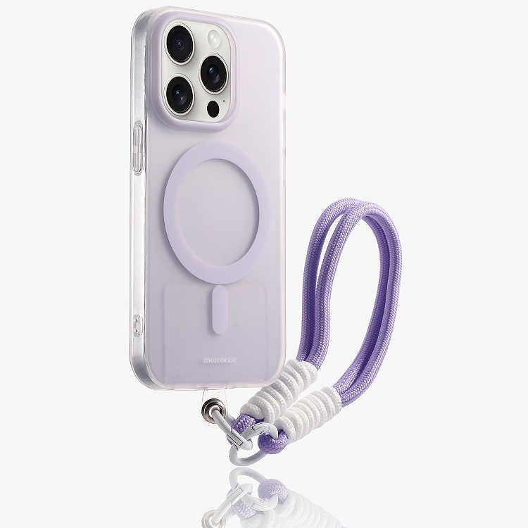 Frosted Magnetic Drop-resistant Apple iPhone Case With Lanyard