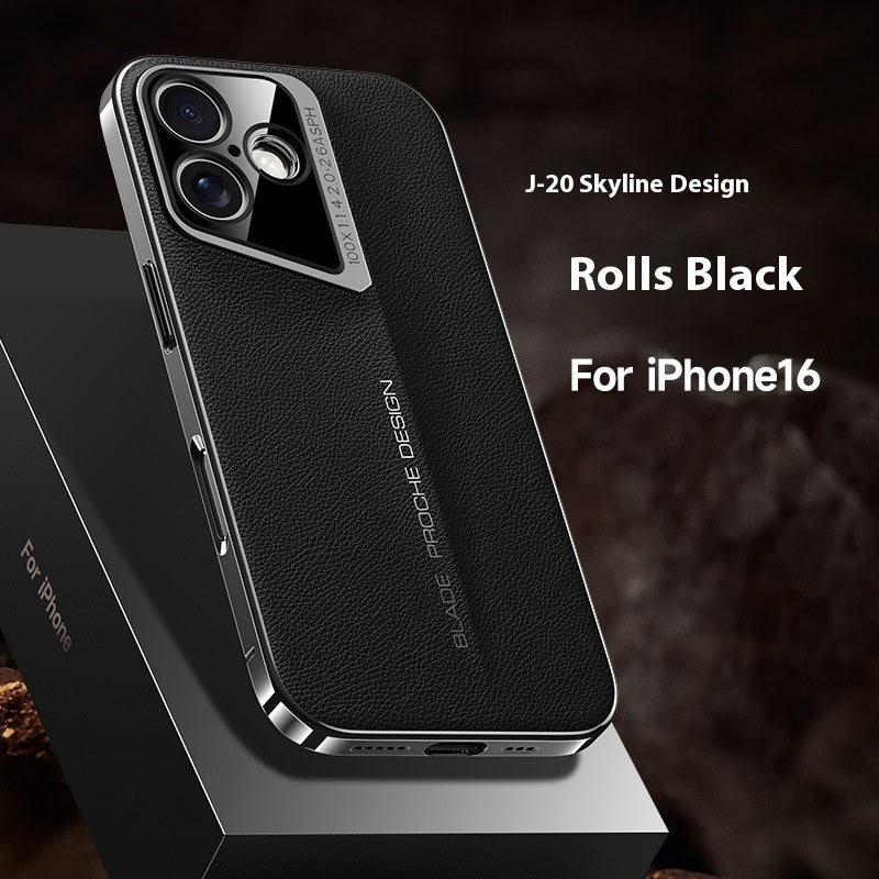 Fashion Electroplated Premium Leather Luxury Apple iPhone Case