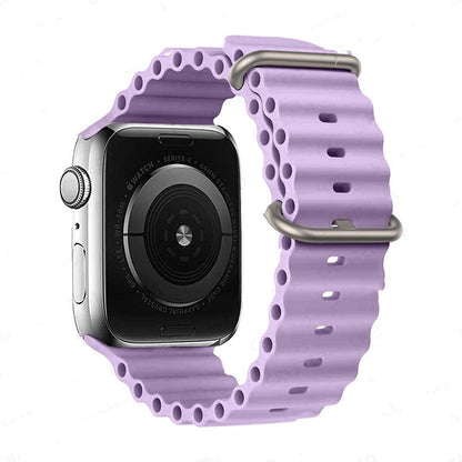 Ocean Ripple Silicone Apple Watch Strap