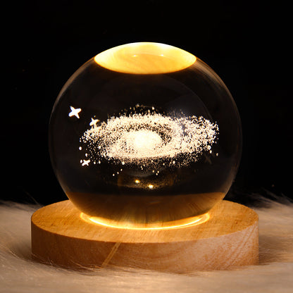 LED Night Light Galaxy Crystal Table Lamp