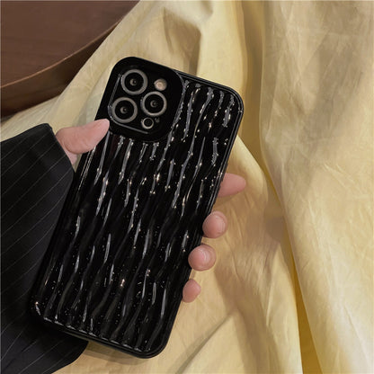 Water Ripple Pattern Glossy Silicone Apple iPhone Case