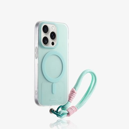 Frosted Magnetic Drop-resistant Apple iPhone Case With Lanyard