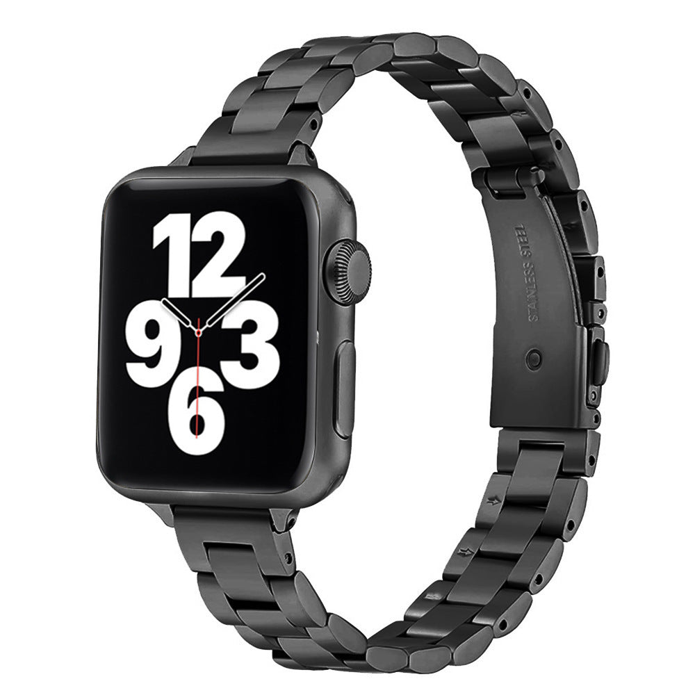 Three Beads Stainless Steel Solid Apple Watch Strap