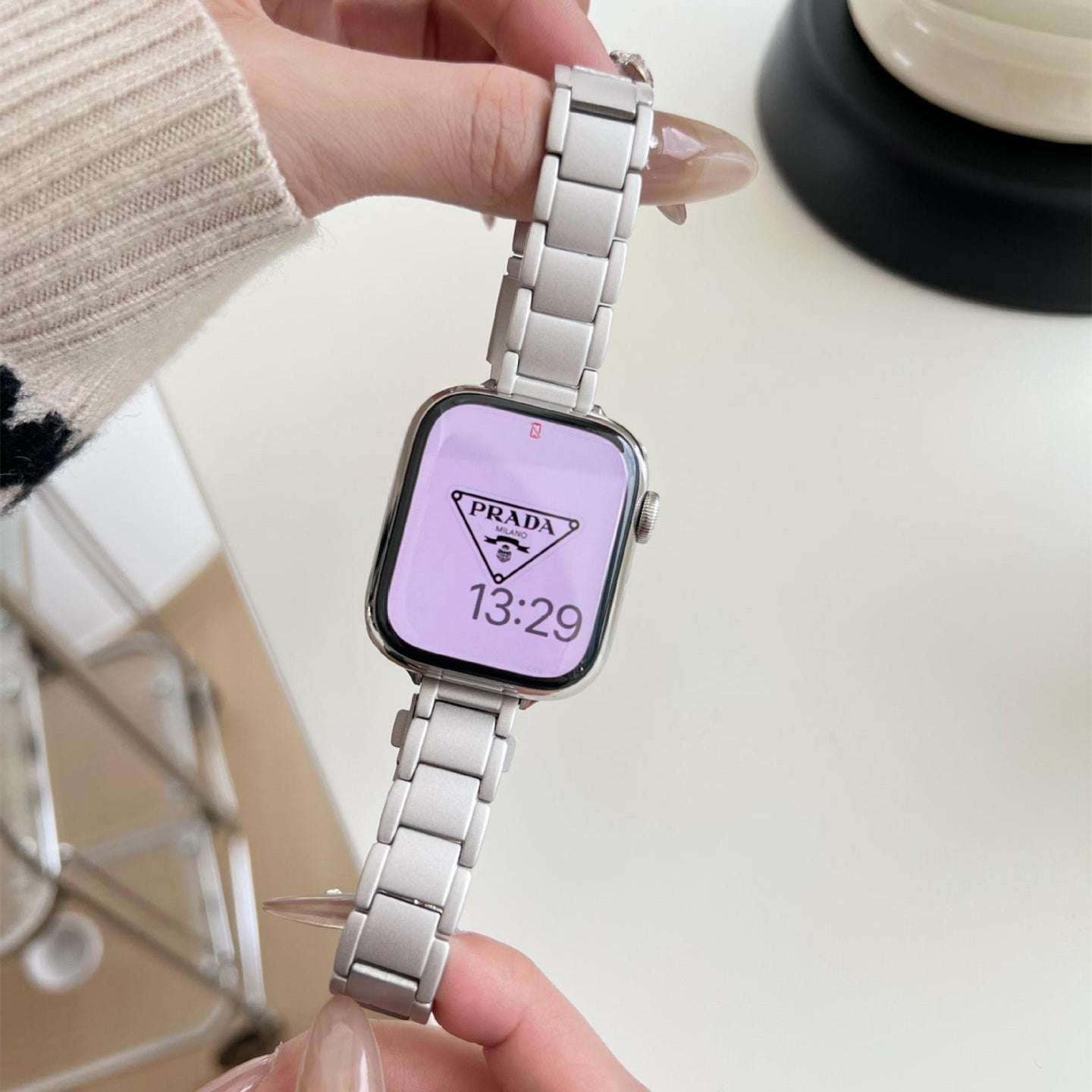 CASYFiE Texture Stainless Steel Apple Watch Strap
