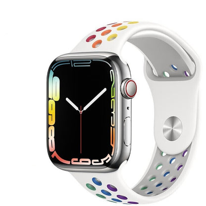 Sports Rainbow Silicone Apple Watch Strap