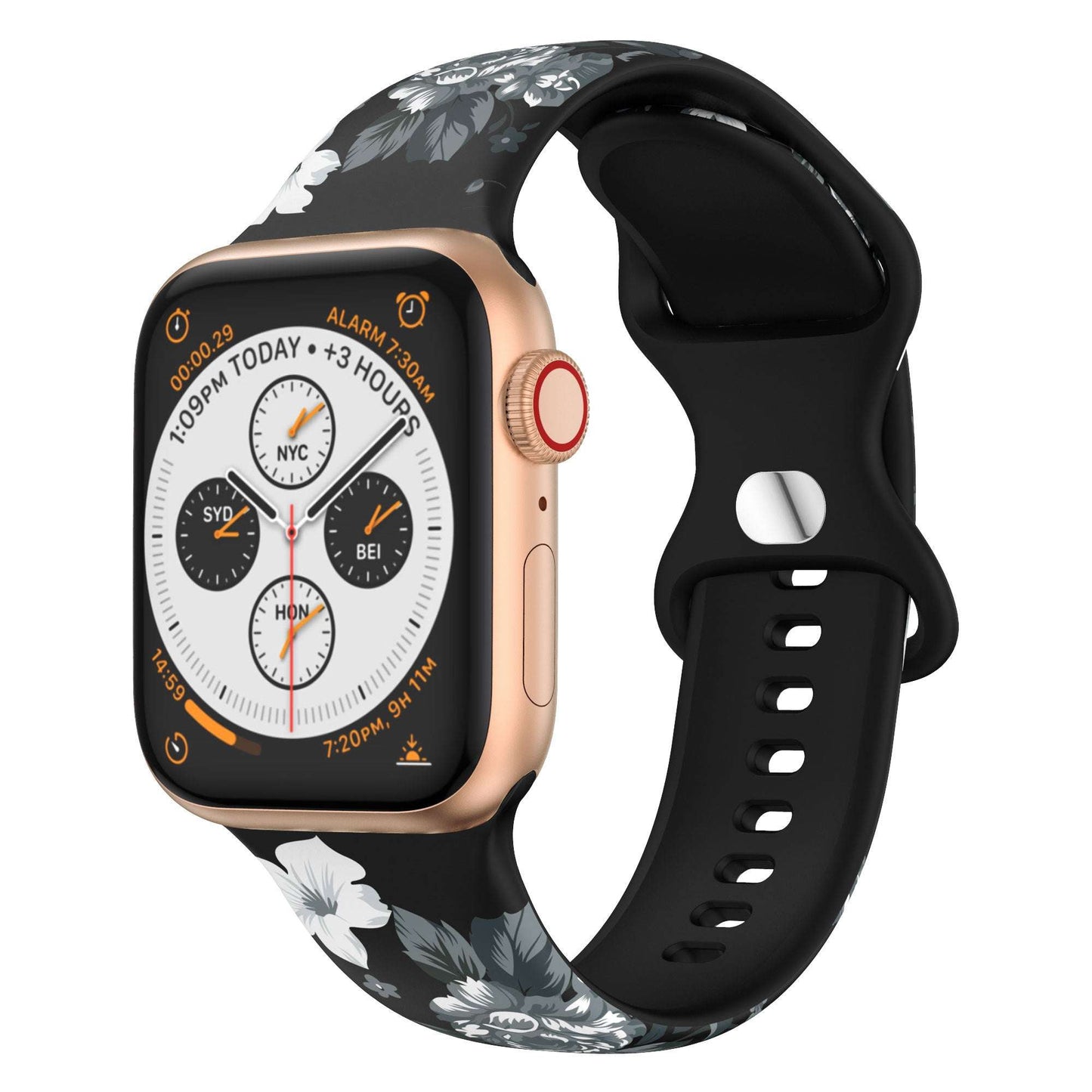 Printed Silicone Apple Watch Strap