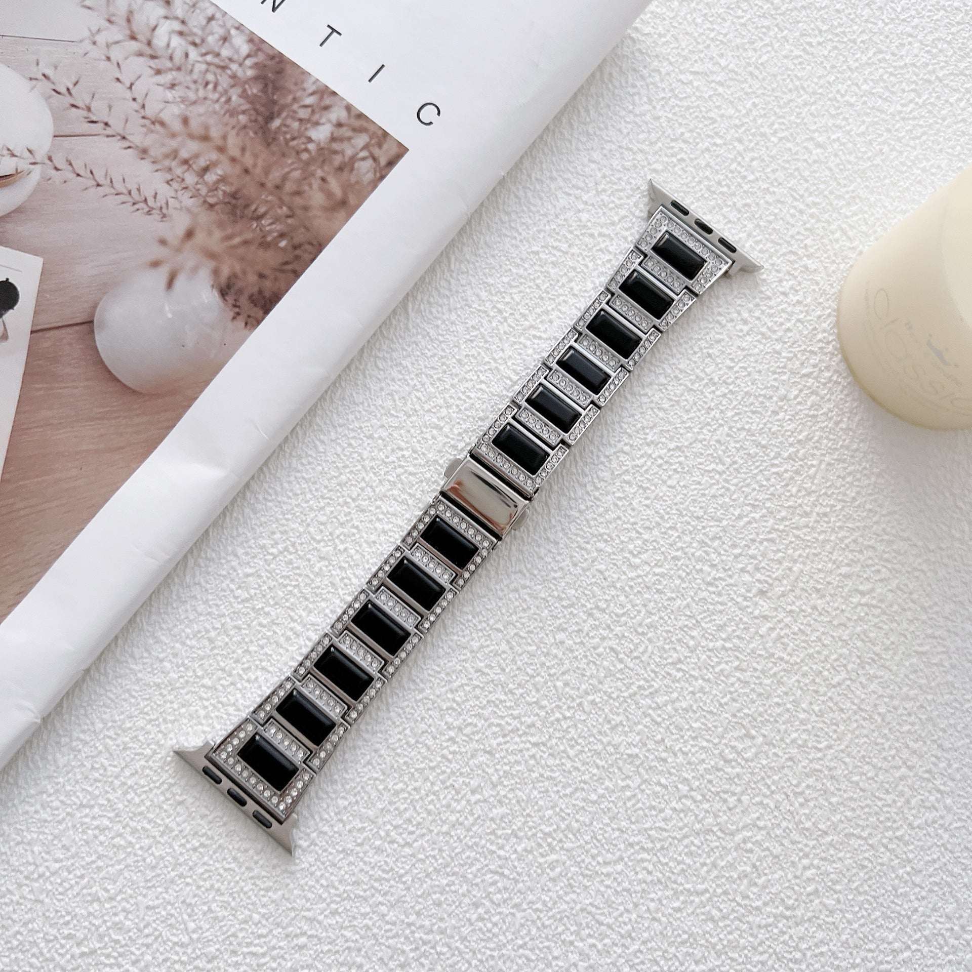 Opal Diamond Metal Apple Watch Strap For Her
