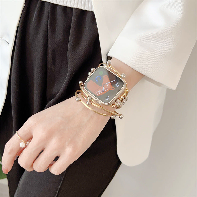 Beads Metal Apple Watch Strap For Her