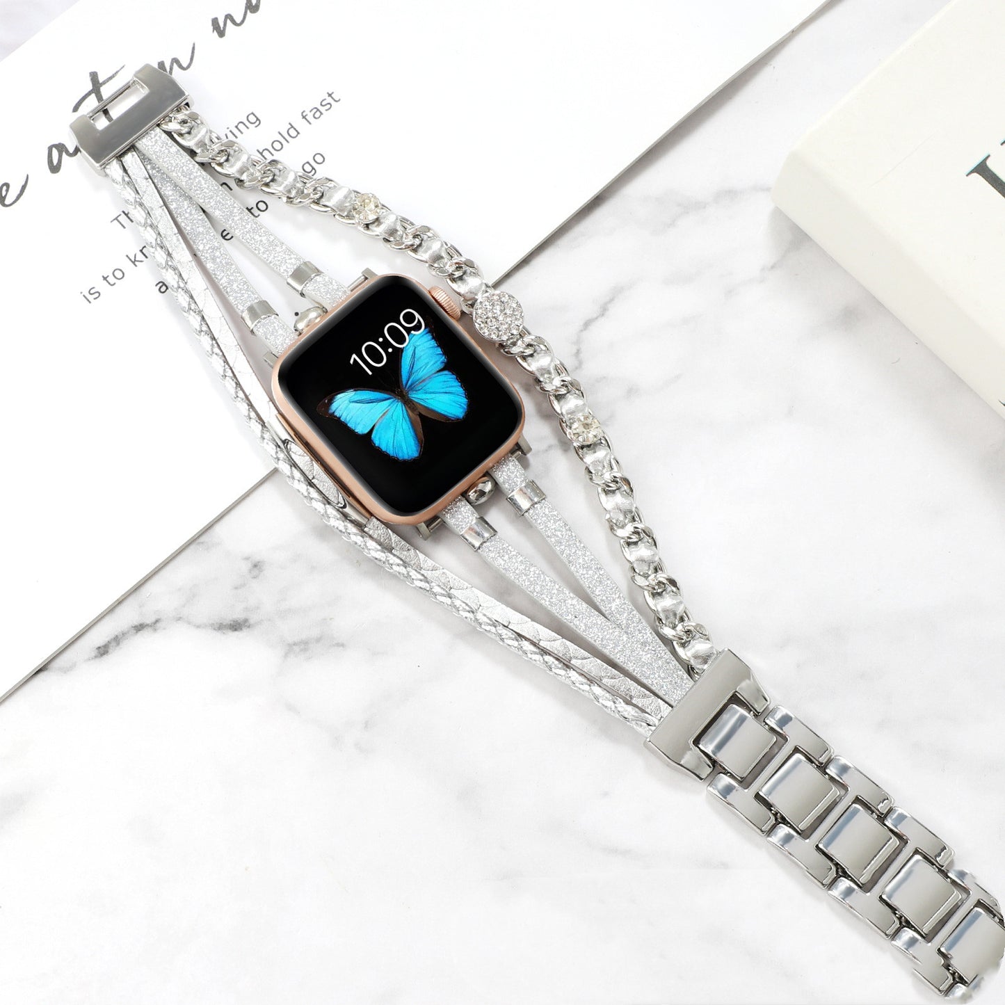 CASYFiE Leather Woven Apple Watch Strap