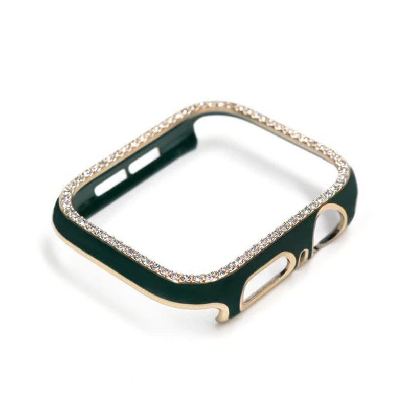 Two-colour Single-row Diamond Apple Watch Case