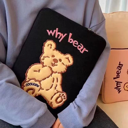 Cute Embroidered Polyester Laptop Sleeve