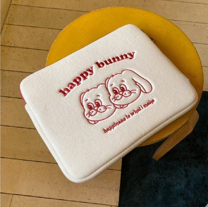 Cute Embroidered Polyester Laptop Sleeve