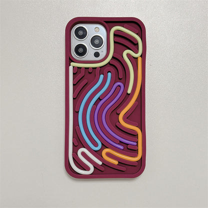 Puzzle Silicone Colour Twist Apple iPhone Case