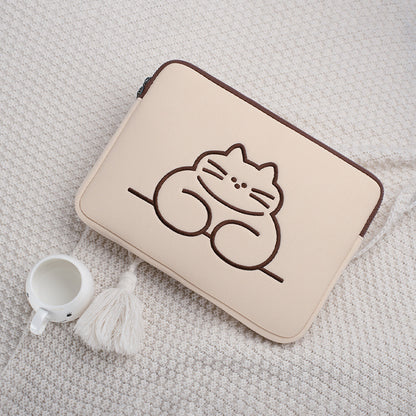 Cute Embroidered Polyester Laptop Sleeve
