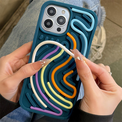 Puzzle Silicone Colour Twist Apple iPhone Case