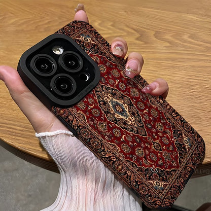 Persian Carpet Pattern Lambskin Apple Phone Case